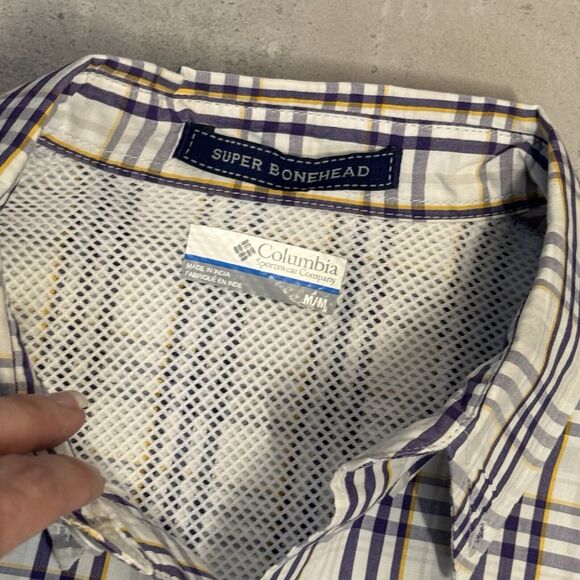 Columbia PFG Super Bonehead LSU Tigers White Purple Sz Medium - Picture 7 of 11